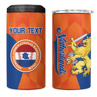 Custom Baseball Netherlands 4 in 1 Can Cooler Tumbler Go Champions Sporty Style - Wonder Print Shop