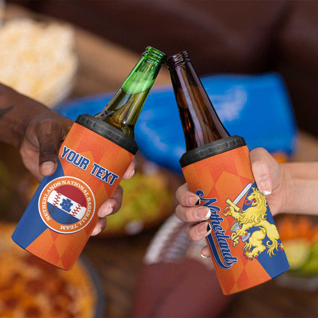 Custom Baseball Netherlands 4 in 1 Can Cooler Tumbler Go Champions Sporty Style - Wonder Print Shop