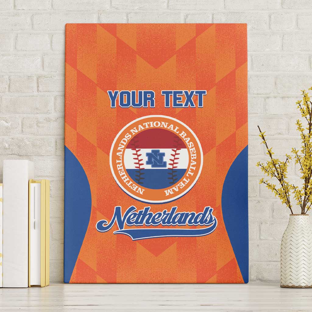 Custom Baseball Netherlands Canvas Wall Art Go Champions Sporty Style - Wonder Print Shop