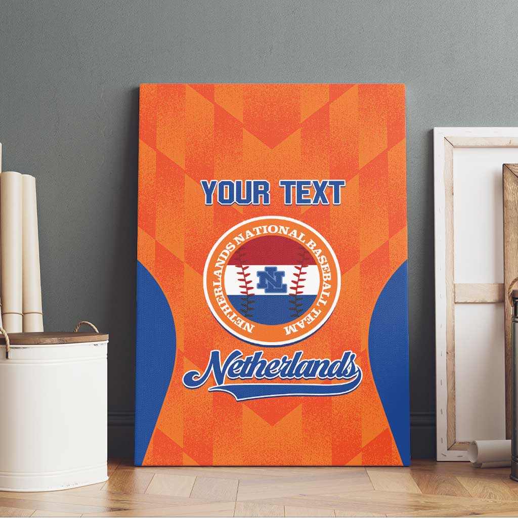 Custom Baseball Netherlands Canvas Wall Art Go Champions Sporty Style - Wonder Print Shop