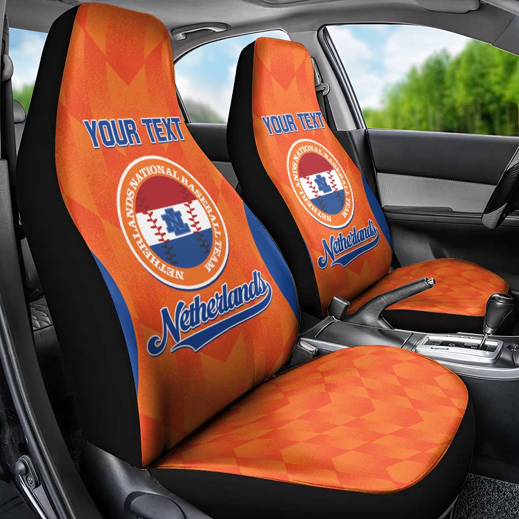 Custom Baseball Netherlands Car Seat Cover Go Champions Sporty Style - Wonder Print Shop