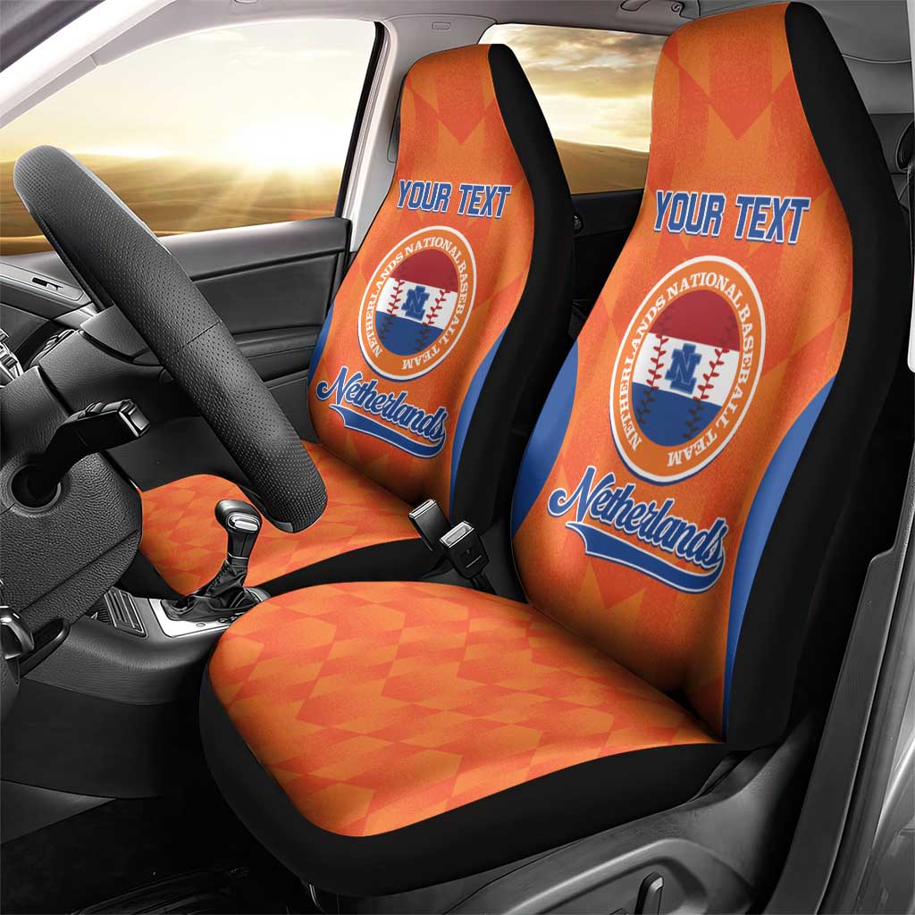 Custom Baseball Netherlands Car Seat Cover Go Champions Sporty Style - Wonder Print Shop