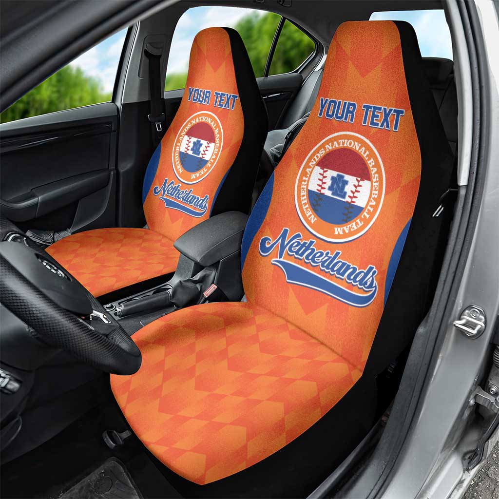 Custom Baseball Netherlands Car Seat Cover Go Champions Sporty Style - Wonder Print Shop