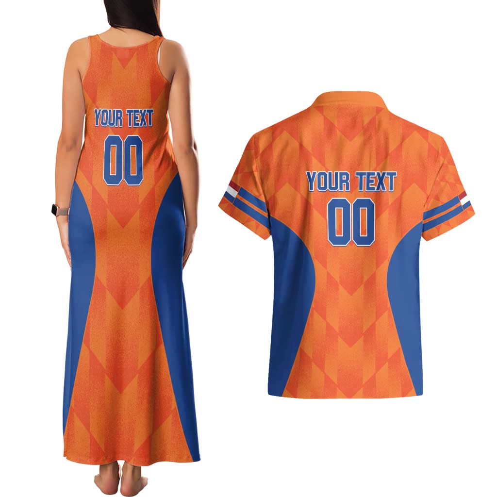 Custom Baseball Netherlands Couples Matching Tank Maxi Dress and Hawaiian Shirt Go Champions Sporty Style - Wonder Print Shop