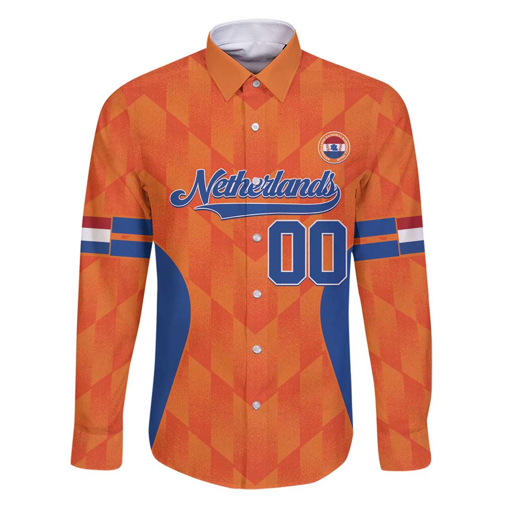 Custom Baseball Netherlands Family Matching Long Sleeve Bodycon Dress and Hawaiian Shirt Go Champions Sporty Style - Wonder Print Shop