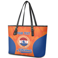 Custom Baseball Netherlands Leather Tote Bag Go Champions Sporty Style - Wonder Print Shop