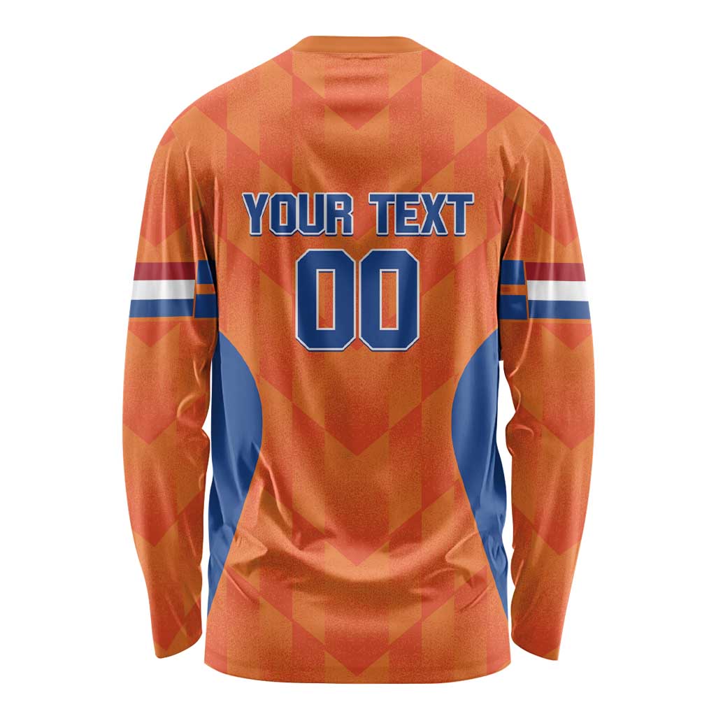 Custom Baseball Netherlands Long Sleeve Shirt Go Champions Sporty Style - Wonder Print Shop