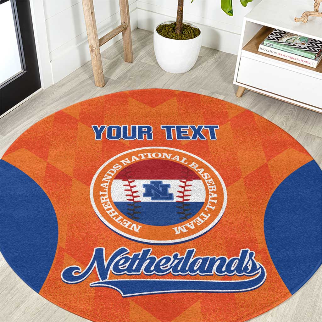 Custom Baseball Netherlands Round Carpet Go Champions Sporty Style
