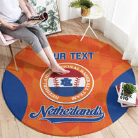 Custom Baseball Netherlands Round Carpet Go Champions Sporty Style