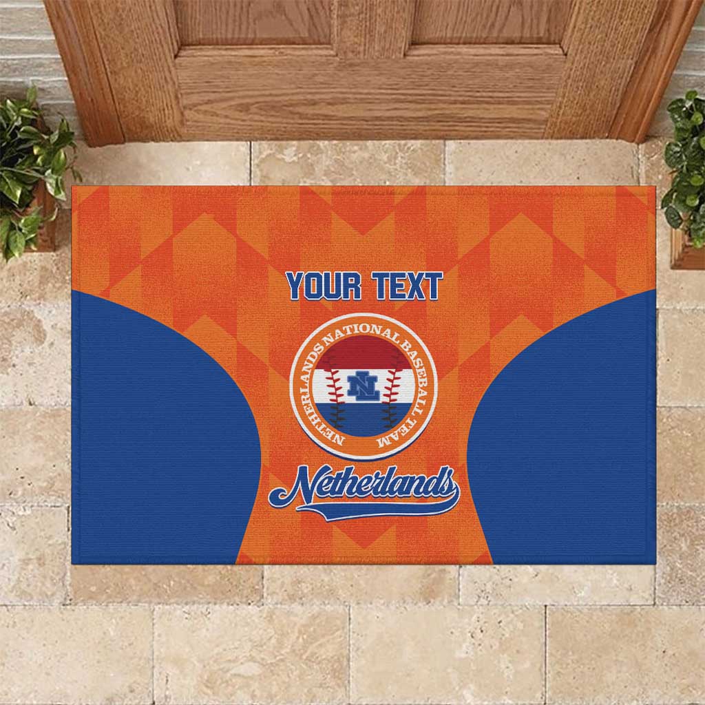 Custom Baseball Netherlands Rubber Doormat Go Champions Sporty Style - Wonder Print Shop