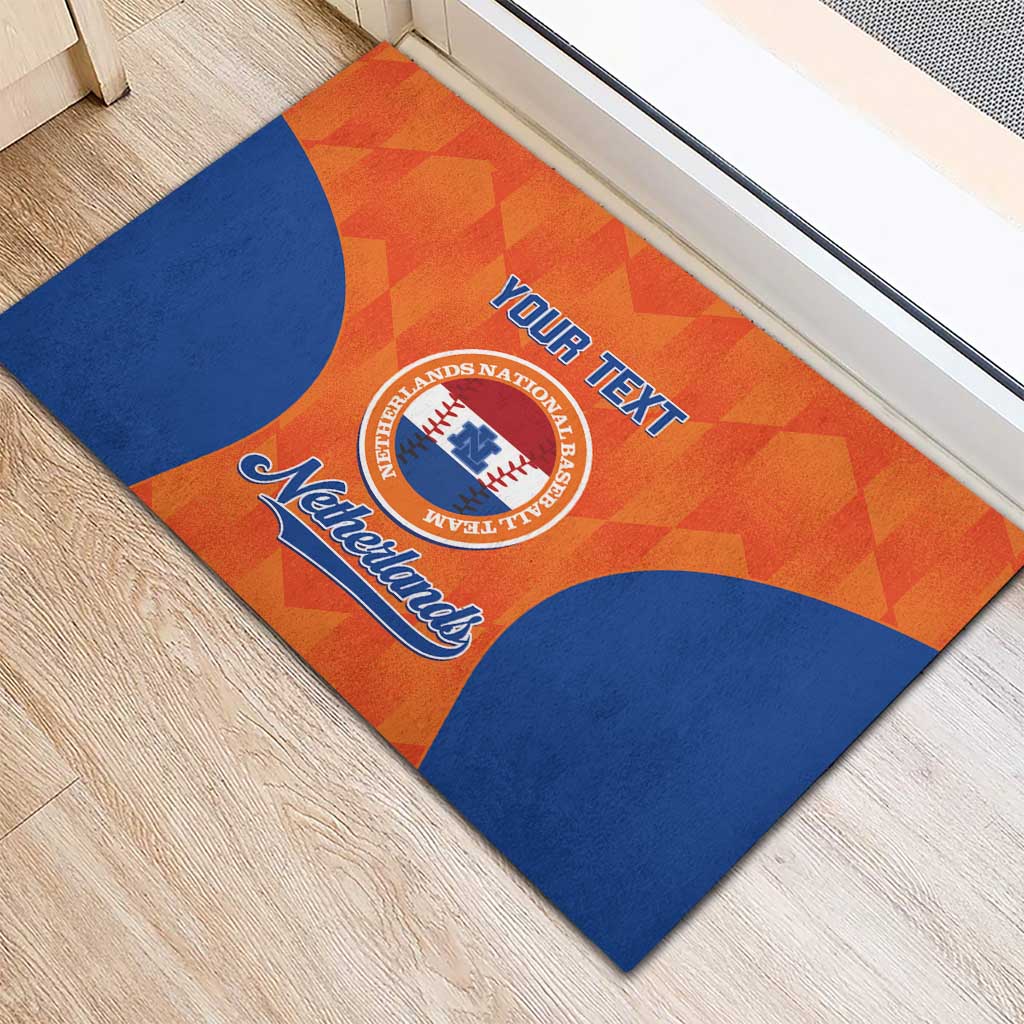 Custom Baseball Netherlands Rubber Doormat Go Champions Sporty Style - Wonder Print Shop