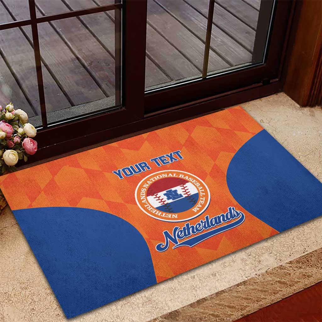 Custom Baseball Netherlands Rubber Doormat Go Champions Sporty Style - Wonder Print Shop