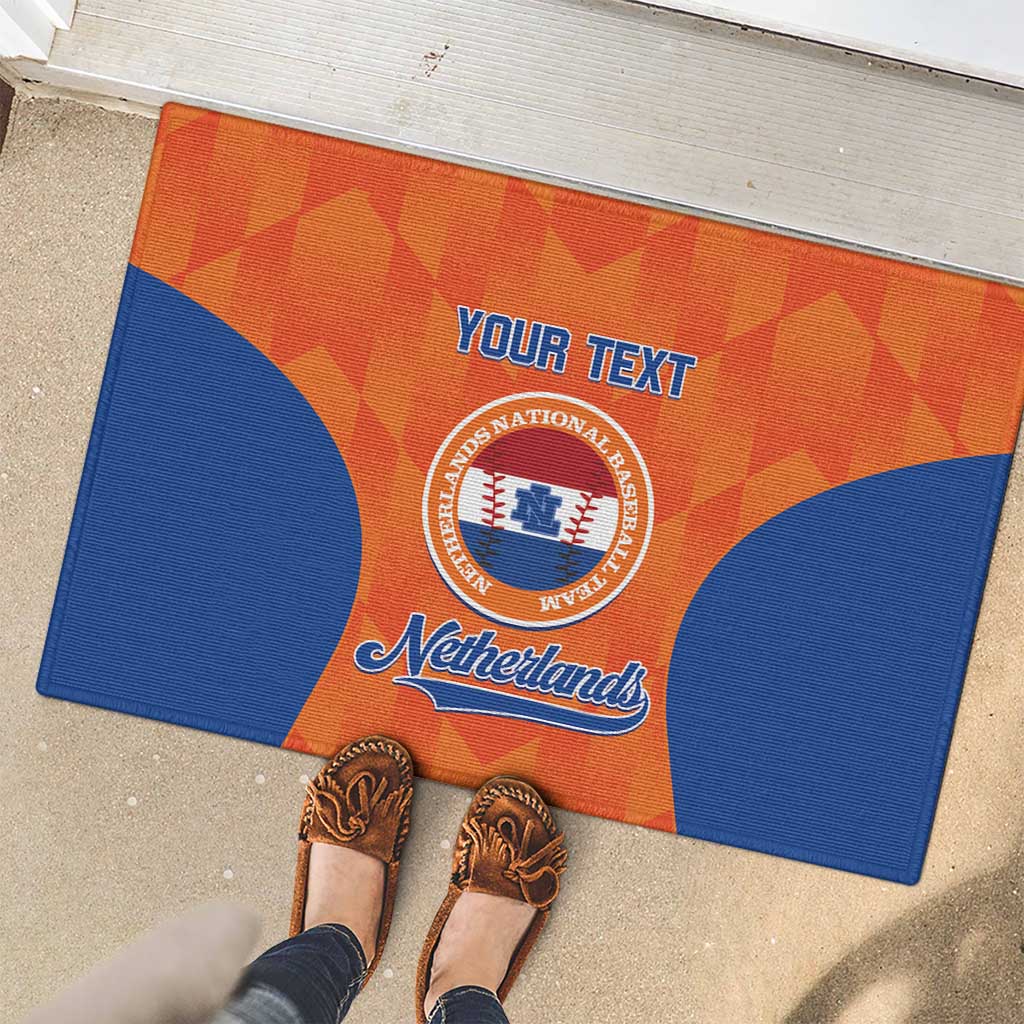 Custom Baseball Netherlands Rubber Doormat Go Champions Sporty Style - Wonder Print Shop
