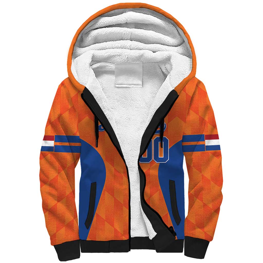 Custom Baseball Netherlands Sherpa Hoodie Go Champions Sporty Style - Wonder Print Shop