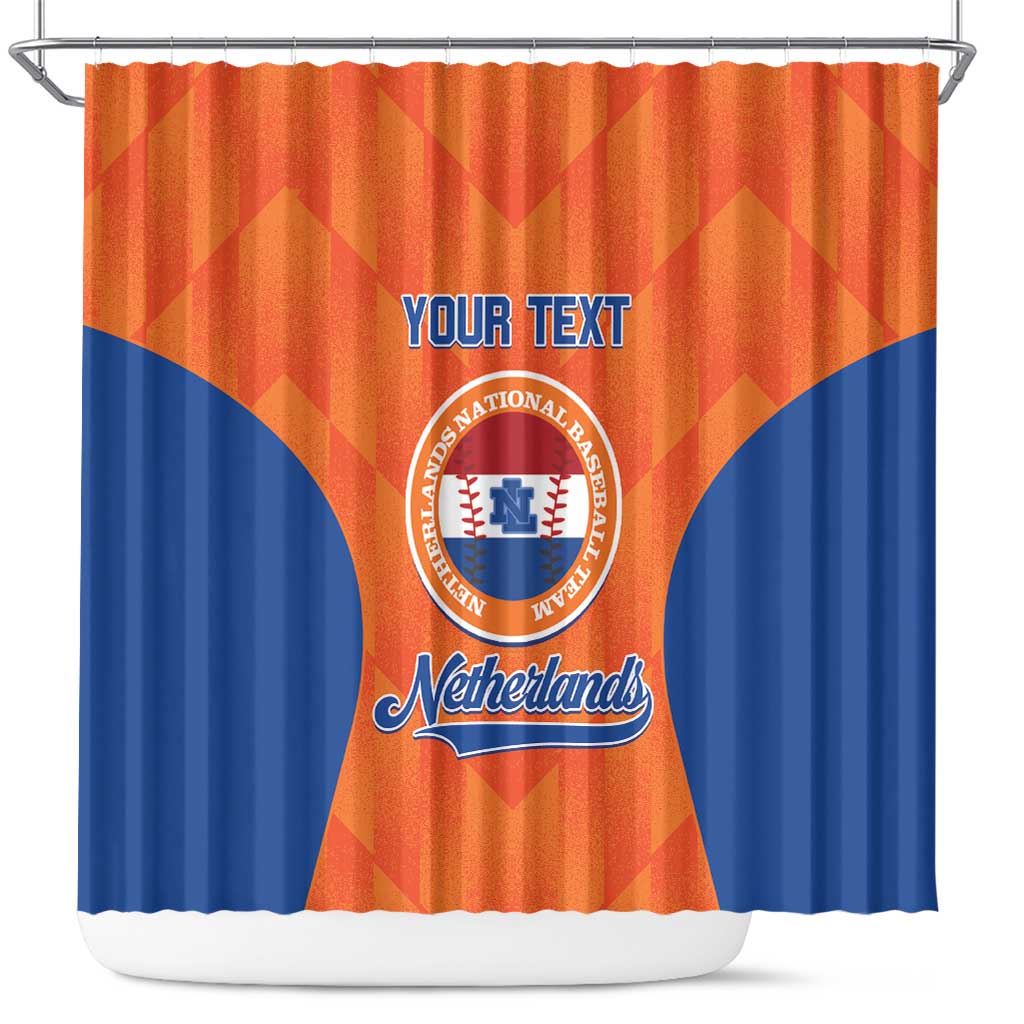 Custom Baseball Netherlands Shower Curtain Go Champions Sporty Style