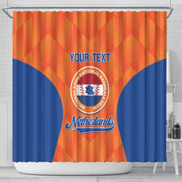 Custom Baseball Netherlands Shower Curtain Go Champions Sporty Style