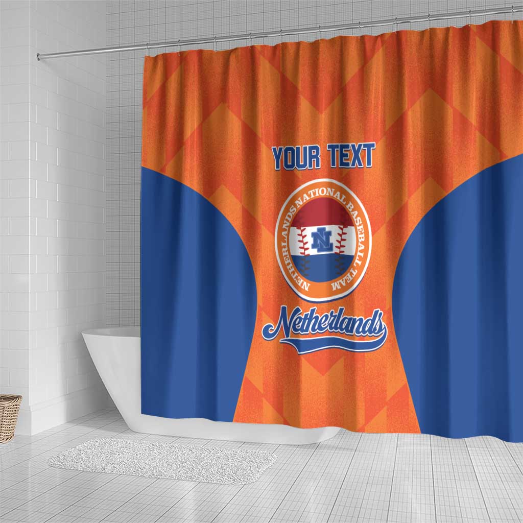 Custom Baseball Netherlands Shower Curtain Go Champions Sporty Style