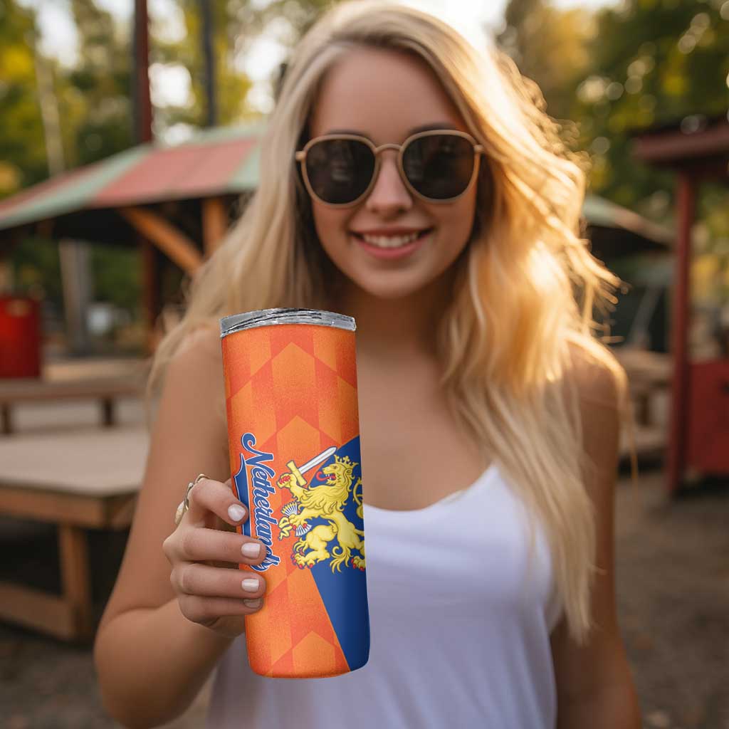 Custom Baseball Netherlands Skinny Tumbler Go Champions Sporty Style - Wonder Print Shop