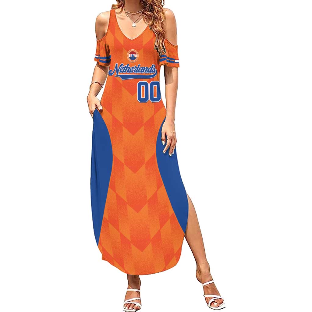 Custom Baseball Netherlands Summer Maxi Dress Go Champions Sporty Style - Wonder Print Shop