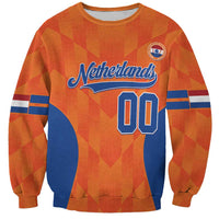 Custom Baseball Netherlands Sweatshirt Go Champions Sporty Style - Wonder Print Shop