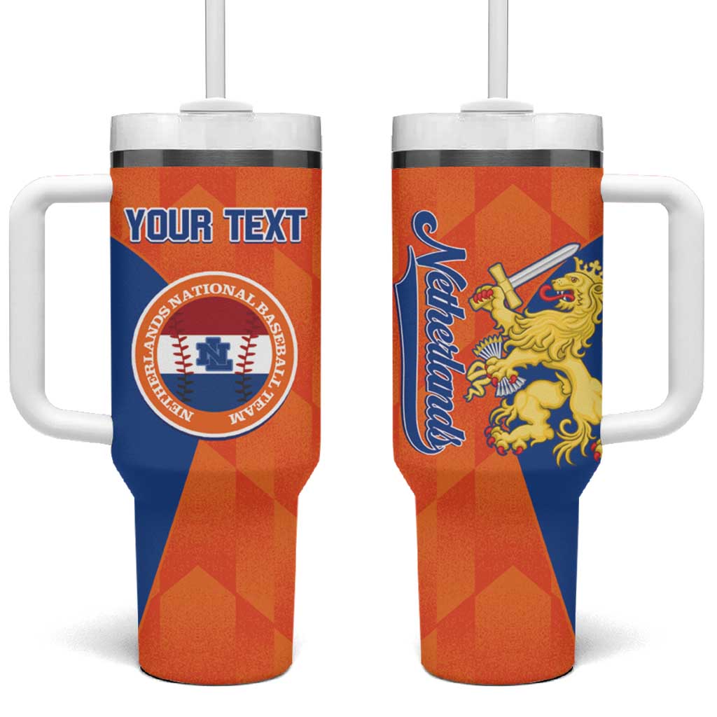 Custom Baseball Netherlands Tumbler With Handle Go Champions Sporty Style - Wonder Print Shop