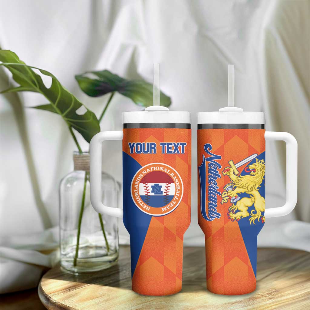 Custom Baseball Netherlands Tumbler With Handle Go Champions Sporty Style - Wonder Print Shop