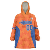Custom Baseball Netherlands Wearable Blanket Hoodie Go Champions Sporty Style - Wonder Print Shop