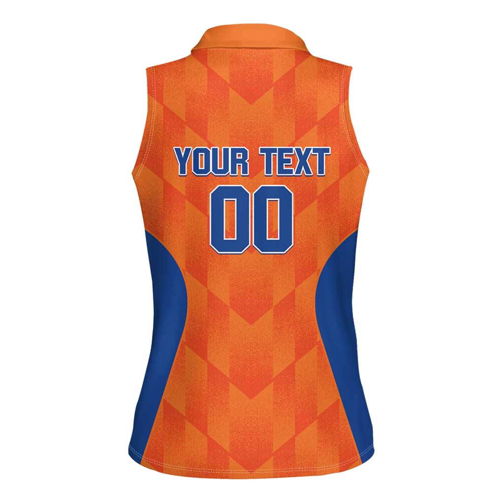 Custom Baseball Netherlands Women Sleeveless Polo Shirt Go Champions Sporty Style - Wonder Print Shop