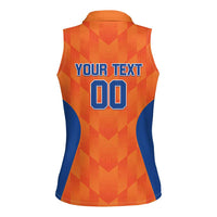 Custom Baseball Netherlands Women Sleeveless Polo Shirt Go Champions Sporty Style - Wonder Print Shop