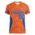 Custom Baseball Netherlands Women V-Neck T-Shirt Go Champions Sporty Style - Wonder Print Shop