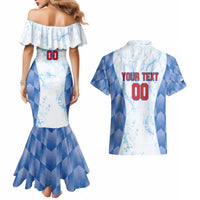 Custom Baseball Panama Couples Matching Mermaid Dress and Hawaiian Shirt Go Champions Sporty Style - Wonder Print Shop