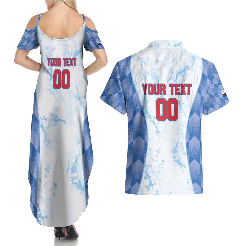 Custom Baseball Panama Couples Matching Summer Maxi Dress and Hawaiian Shirt Go Champions Sporty Style - Wonder Print Shop
