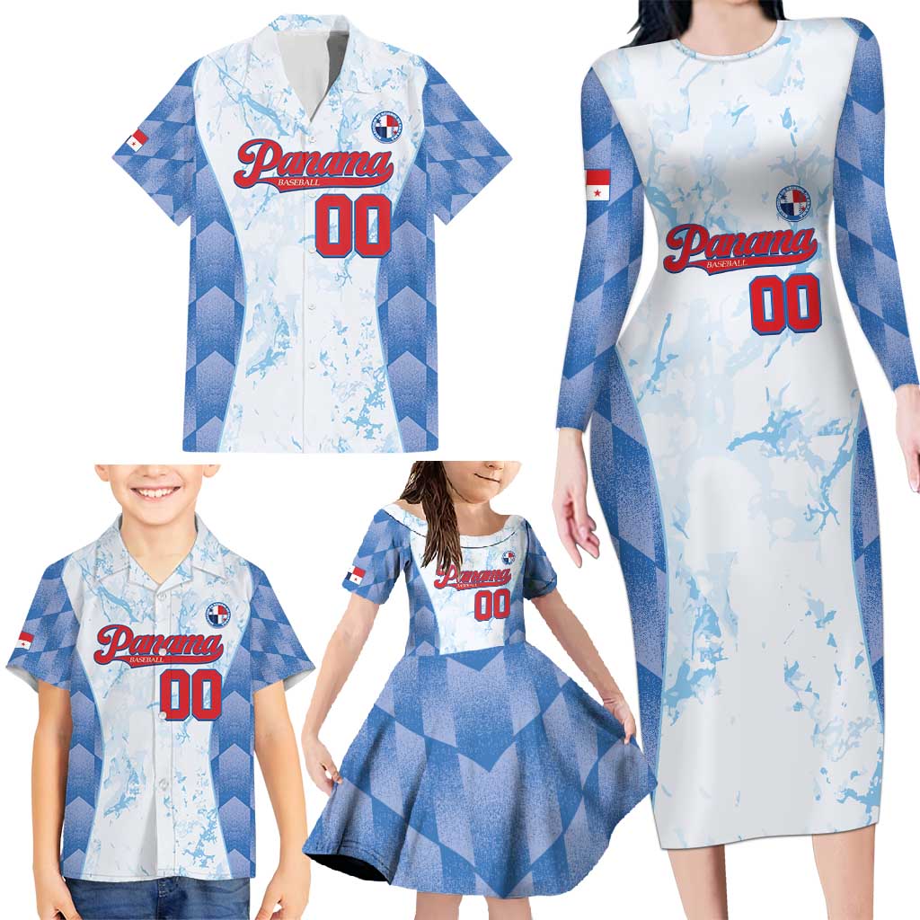 Custom Baseball Panama Family Matching Long Sleeve Bodycon Dress and Hawaiian Shirt Go Champions Sporty Style - Wonder Print Shop