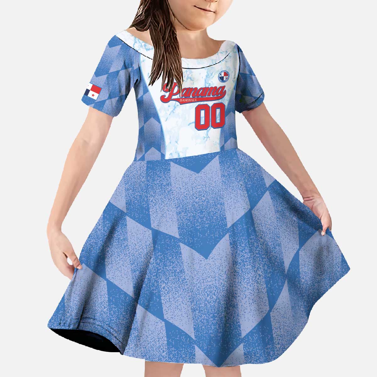 Custom Baseball Panama Family Matching Off The Shoulder Long Sleeve Dress and Hawaiian Shirt Go Champions Sporty Style - Wonder Print Shop