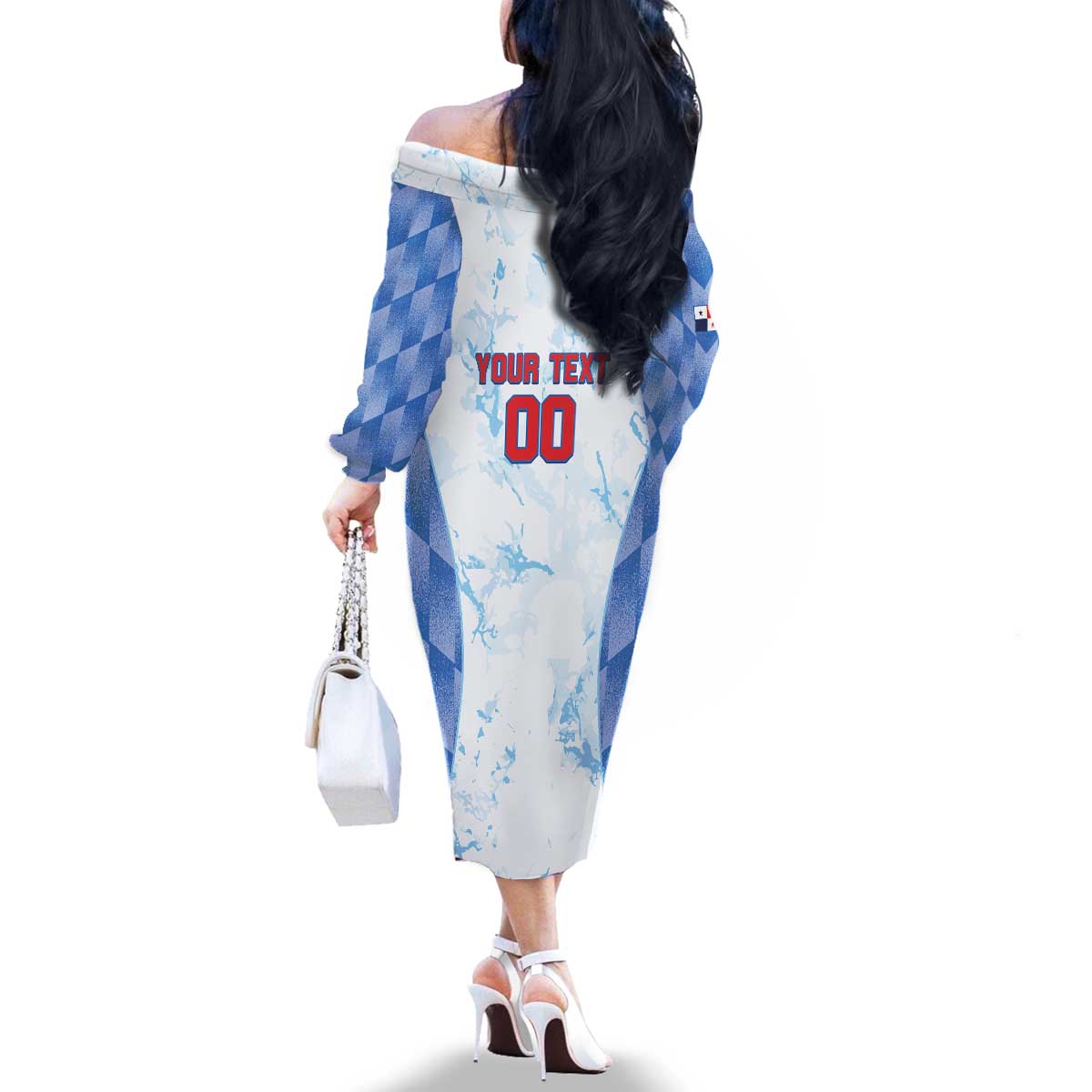 Custom Baseball Panama Family Matching Off The Shoulder Long Sleeve Dress and Hawaiian Shirt Go Champions Sporty Style - Wonder Print Shop