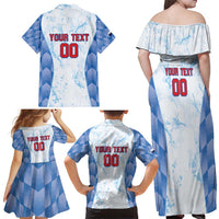 Custom Baseball Panama Family Matching Off Shoulder Maxi Dress and Hawaiian Shirt Go Champions Sporty Style - Wonder Print Shop