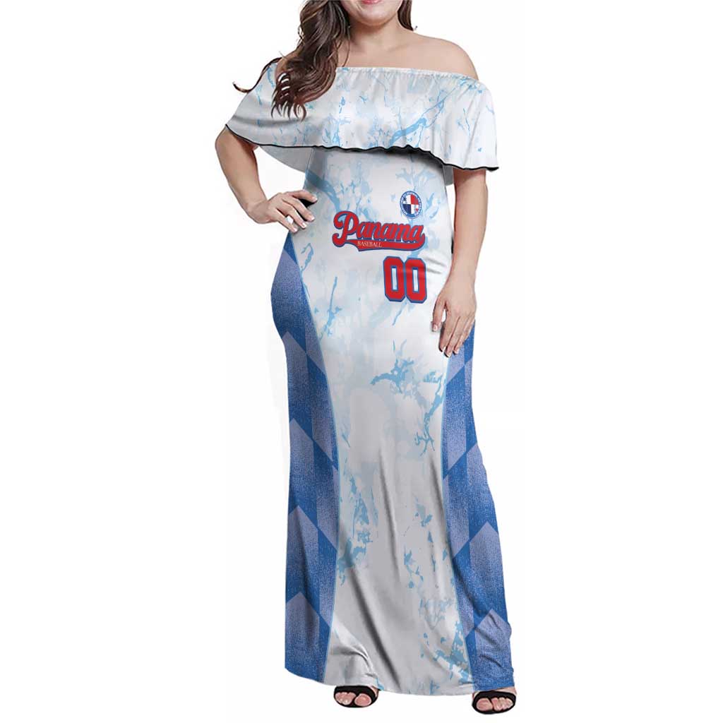 Custom Baseball Panama Family Matching Off Shoulder Maxi Dress and Hawaiian Shirt Go Champions Sporty Style - Wonder Print Shop