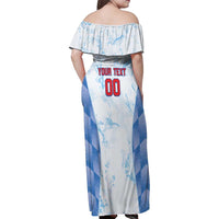 Custom Baseball Panama Family Matching Off Shoulder Maxi Dress and Hawaiian Shirt Go Champions Sporty Style - Wonder Print Shop