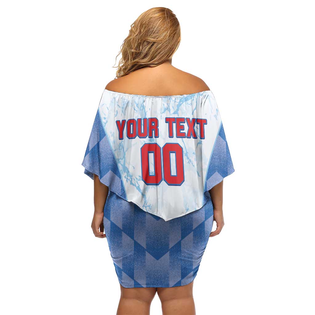 Custom Baseball Panama Family Matching Off Shoulder Short Dress and Hawaiian Shirt Go Champions Sporty Style - Wonder Print Shop