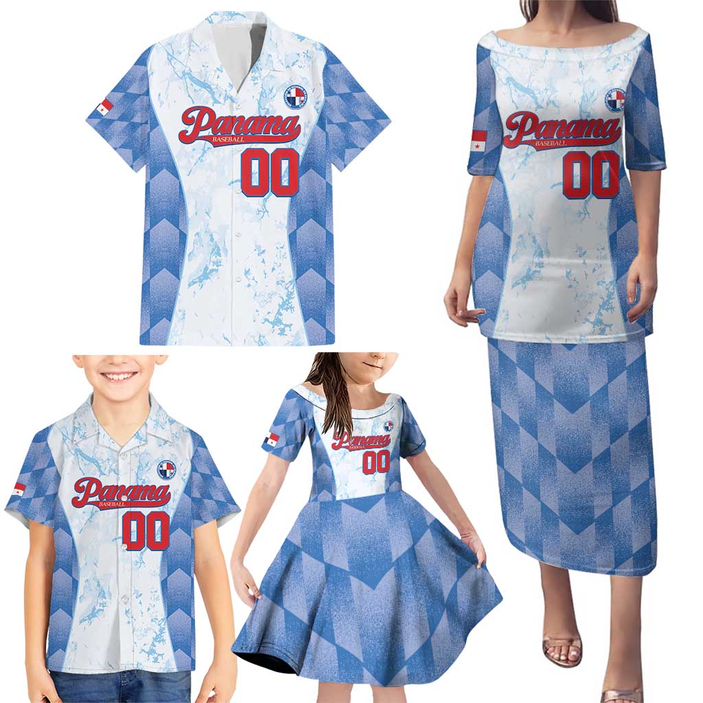 Custom Baseball Panama Family Matching Puletasi and Hawaiian Shirt Go Champions Sporty Style - Wonder Print Shop