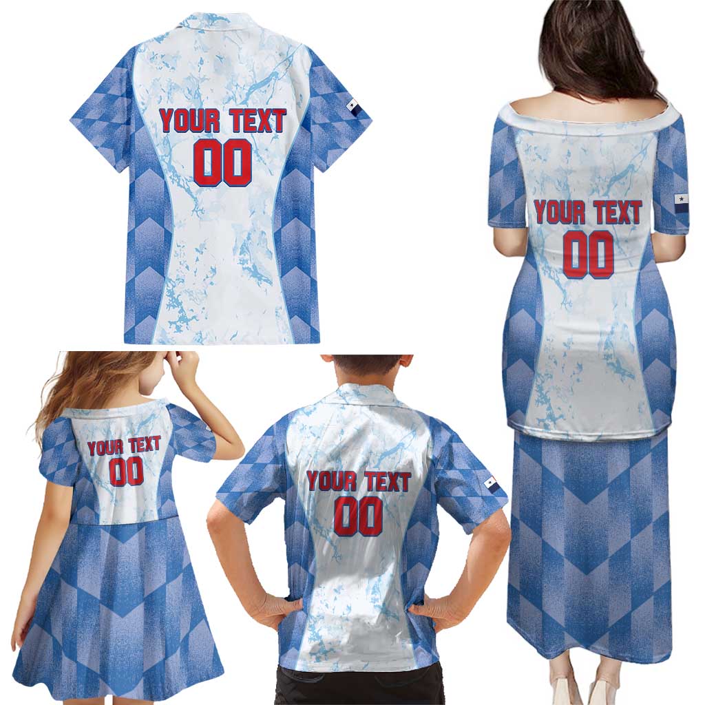 Custom Baseball Panama Family Matching Puletasi and Hawaiian Shirt Go Champions Sporty Style - Wonder Print Shop