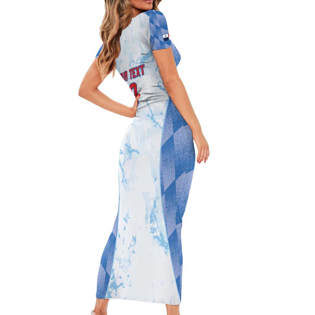 Custom Baseball Panama Family Matching Short Sleeve Bodycon Dress and Hawaiian Shirt Go Champions Sporty Style - Wonder Print Shop