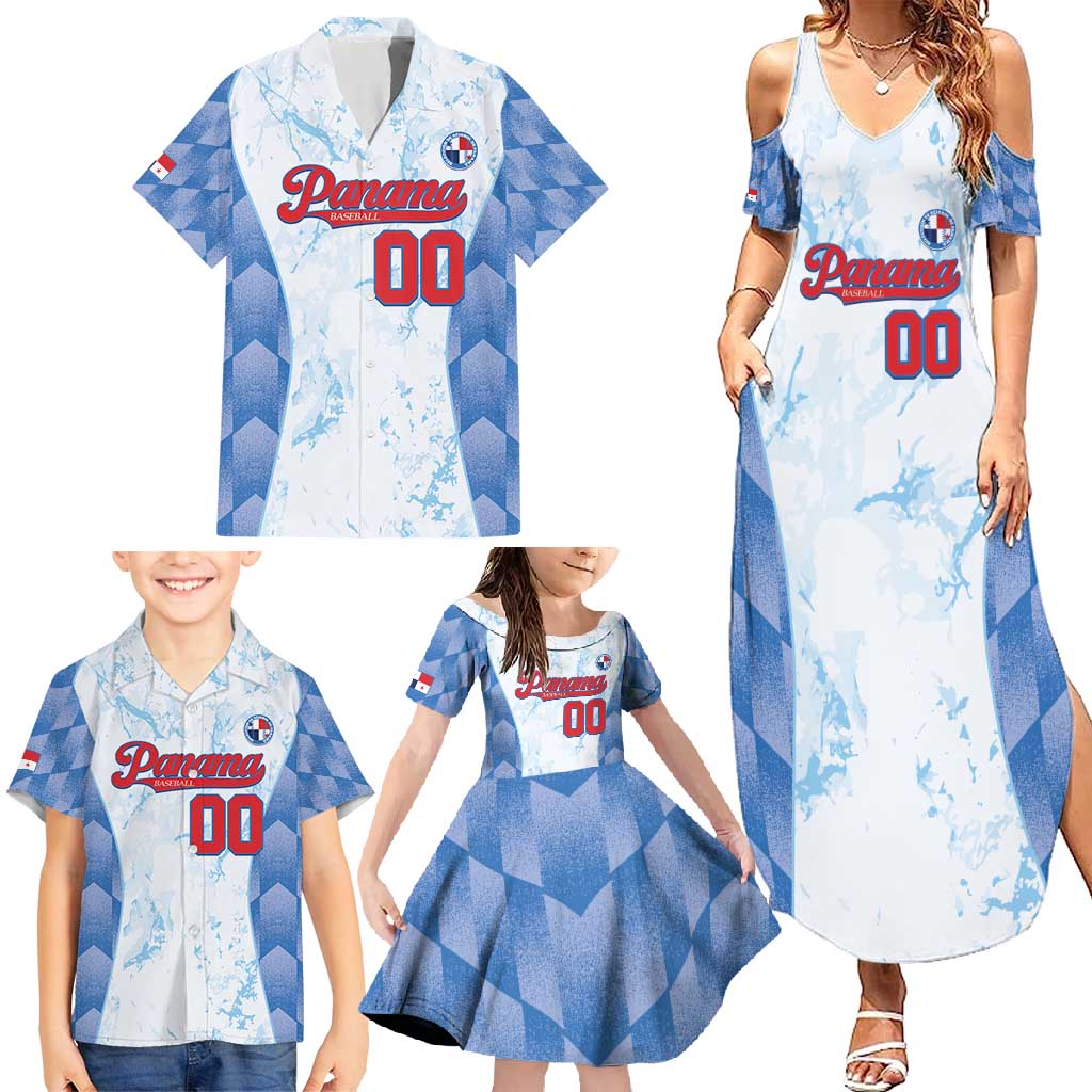 Custom Baseball Panama Family Matching Summer Maxi Dress and Hawaiian Shirt Go Champions Sporty Style - Wonder Print Shop