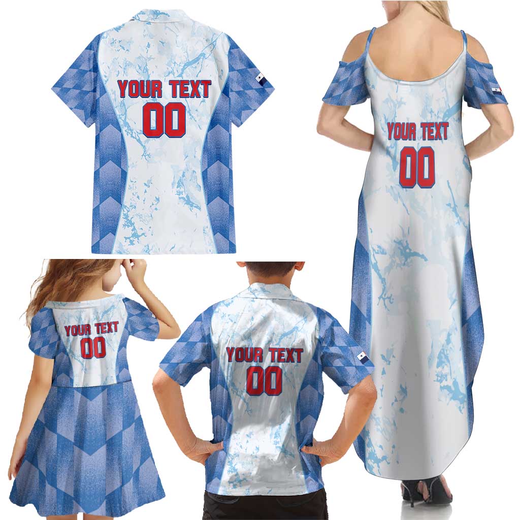 Custom Baseball Panama Family Matching Summer Maxi Dress and Hawaiian Shirt Go Champions Sporty Style - Wonder Print Shop