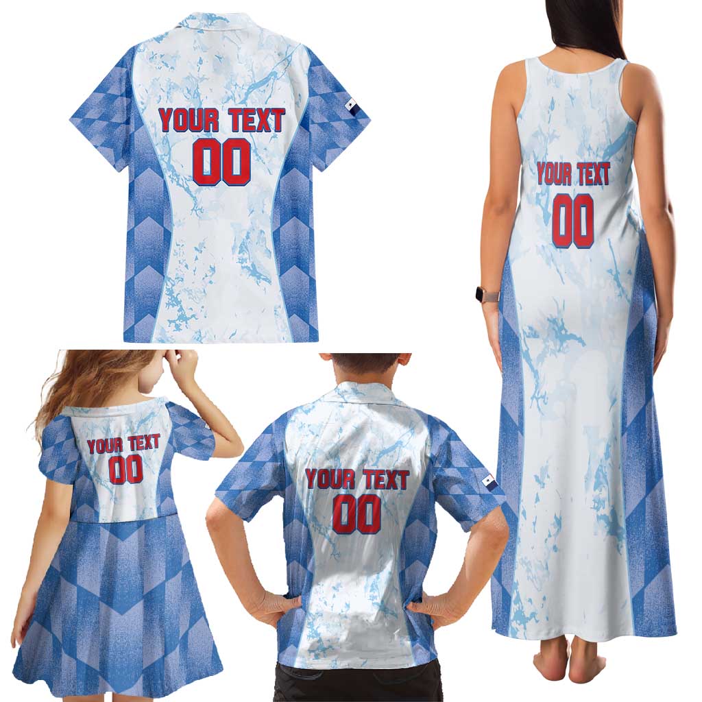 Custom Baseball Panama Family Matching Tank Maxi Dress and Hawaiian Shirt Go Champions Sporty Style - Wonder Print Shop