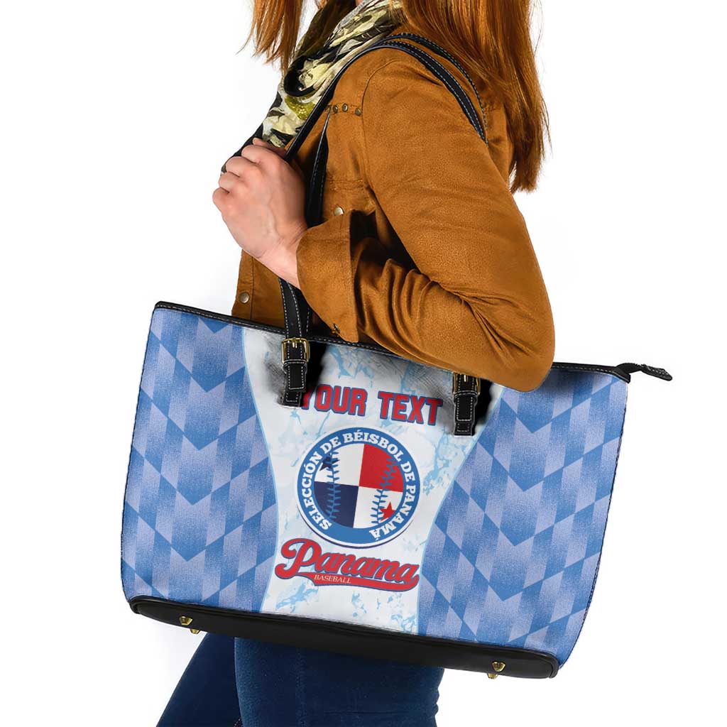 Custom Baseball Panama Leather Tote Bag Go Champions Sporty Style - Wonder Print Shop