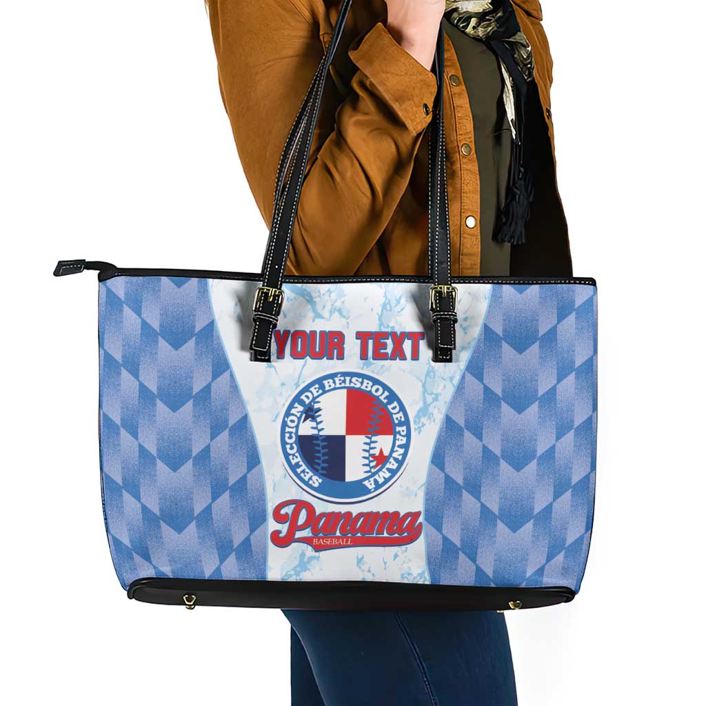 Custom Baseball Panama Leather Tote Bag Go Champions Sporty Style - Wonder Print Shop