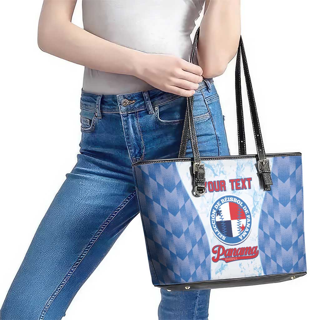 Custom Baseball Panama Leather Tote Bag Go Champions Sporty Style - Wonder Print Shop