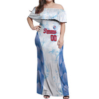 Custom Baseball Panama Off Shoulder Maxi Dress Go Champions Sporty Style - Wonder Print Shop