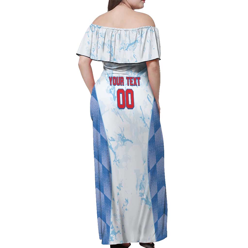 Custom Baseball Panama Off Shoulder Maxi Dress Go Champions Sporty Style - Wonder Print Shop